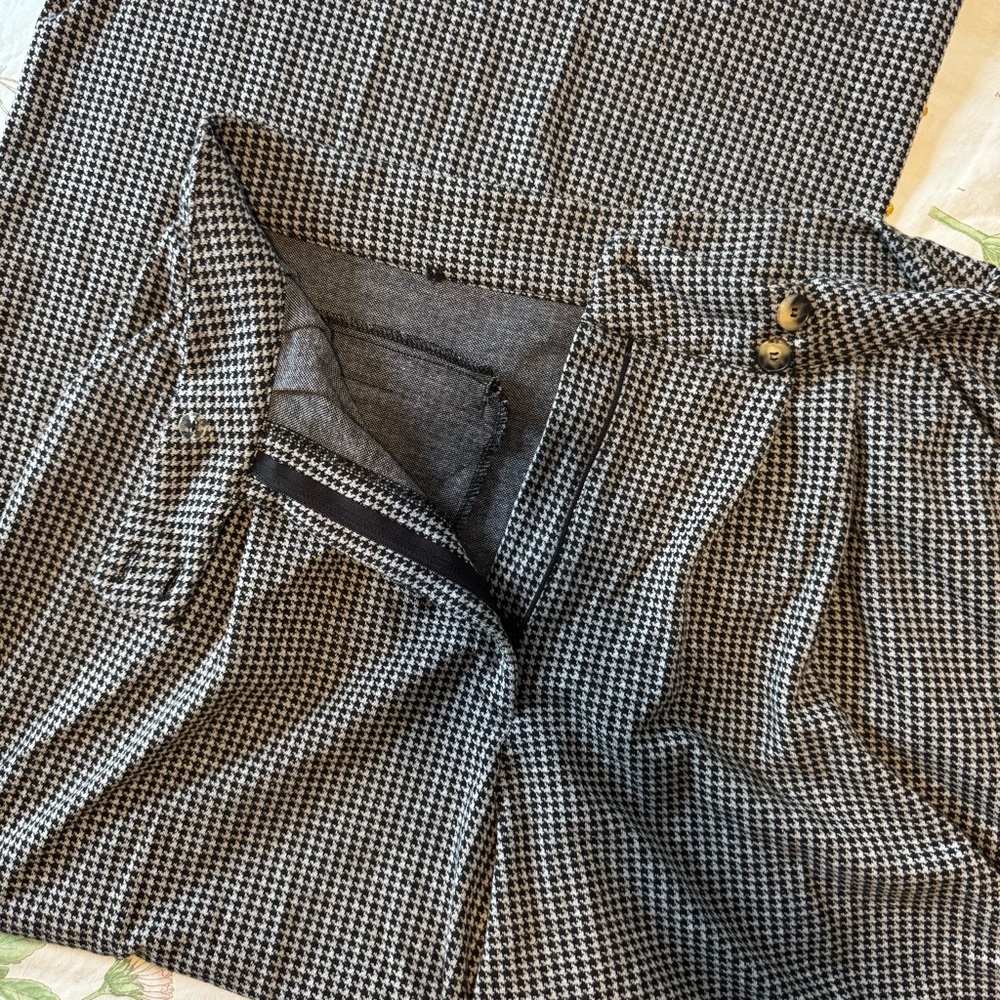 Free People Houndstooth Pants with Button Detail - Picture 2 of 9